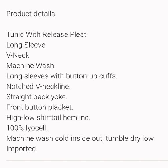 Liverpool Chambray Button Pleated Tunic - Picture 9 of 9